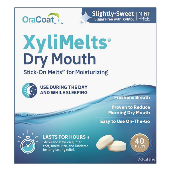 OraCoat XyliMelts for Dry Mouth - Mint-free - 40 Discs